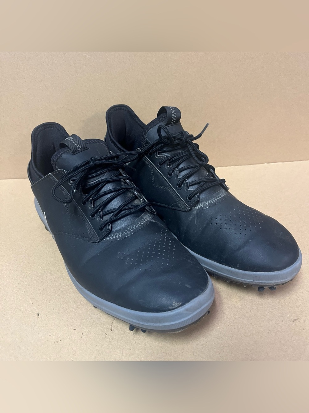 Nike Lunar Control Vapor 2 Golf Shoes Mens 11W Black Gray Spikeless 923966-001